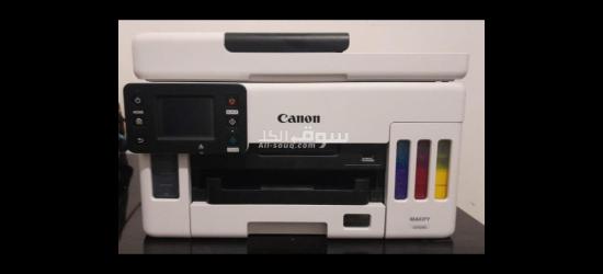 طابعة Canon GX6040 اقتصادية جدًا تعبئة حبر WiFi تطبع آلاف الصفحات بحالة ممتازة في جدة