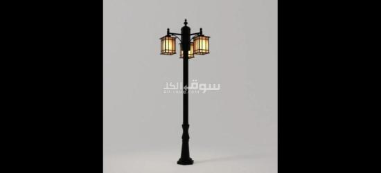 أعمدة إنارة ديكوره + قواعد خرسانيه - 7