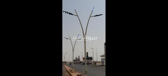 أعمدة إنارة ديكوره + قواعد خرسانيه - 8